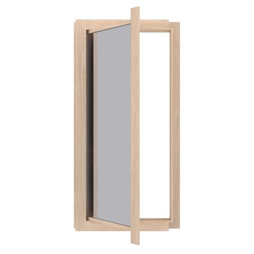 Hanging Mirror Door White Oak Natural Left Action