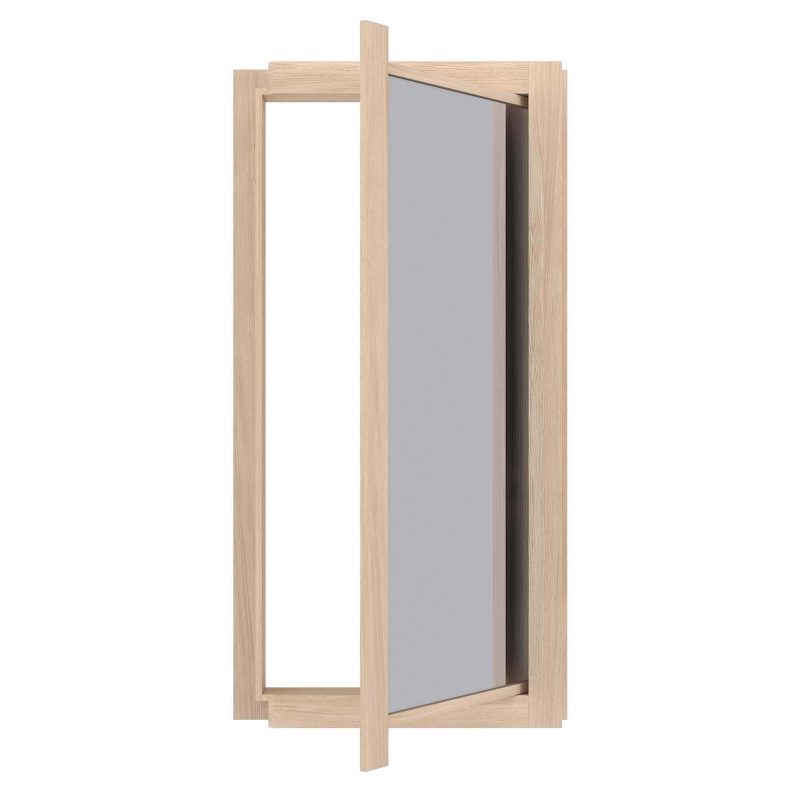 Hanging Mirror Door White Oak Natural Right Action