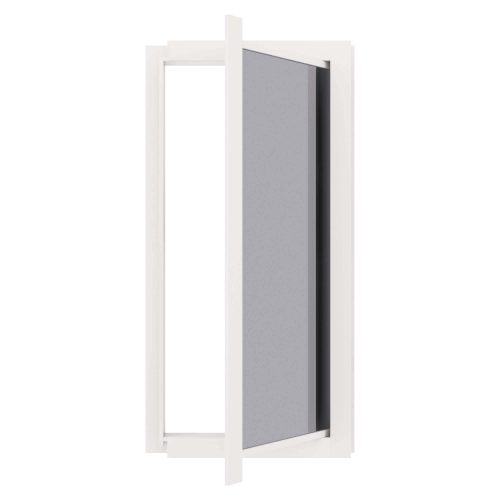 Hanging Mirror Door White Right Partial