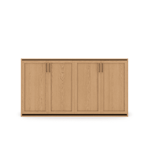 Horizontal Murphy Bed Oak Shaker Panel Closed