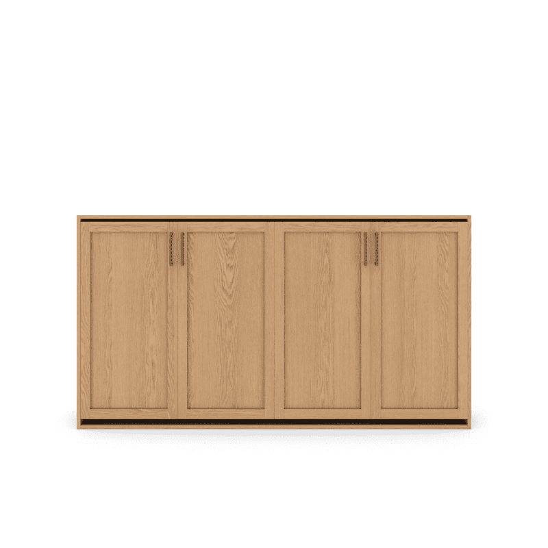 Horizontal Murphy Bed Oak Shaker Panel Closed