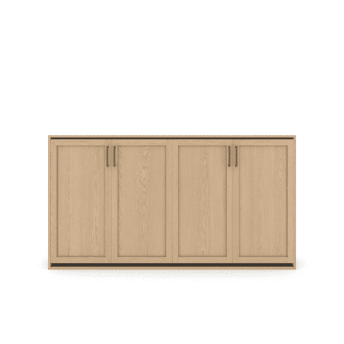 Horizontal Murphy Bed Oak Shaker Panel Closed