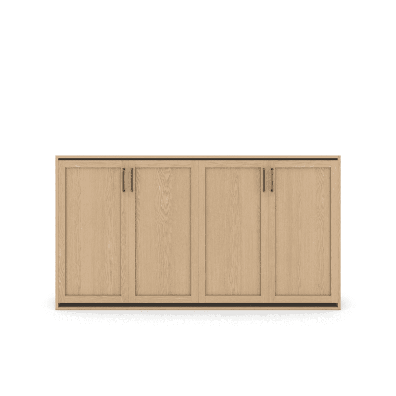 Horizontal Murphy Bed Oak Shaker Panel Closed