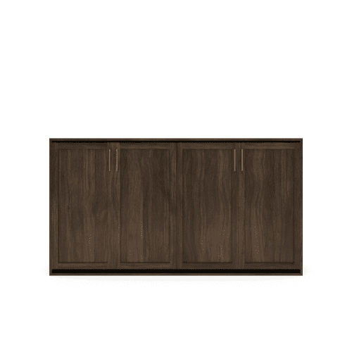 Horizontal Murphy Bed Walnut Shaker Panel Closed