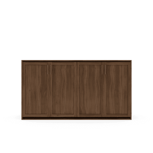 Horizontal Murphy Bed Walnut Shaker Panel Closed