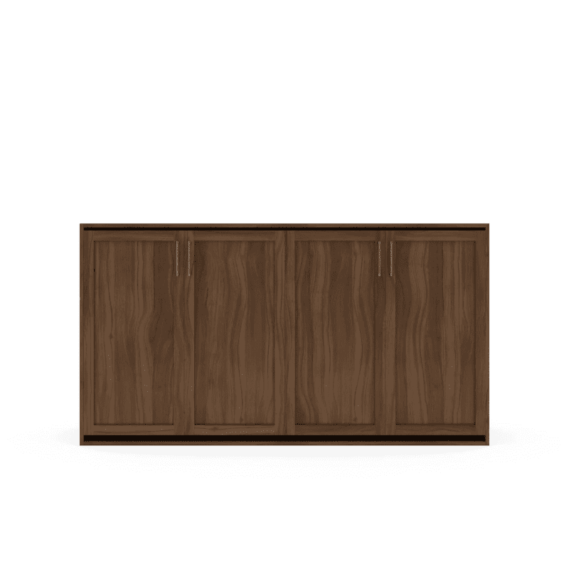 Horizontal Murphy Bed Walnut Shaker Panel Closed