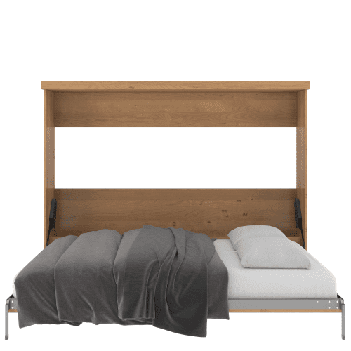 Queen Bed Horizontal Open Alder Clear