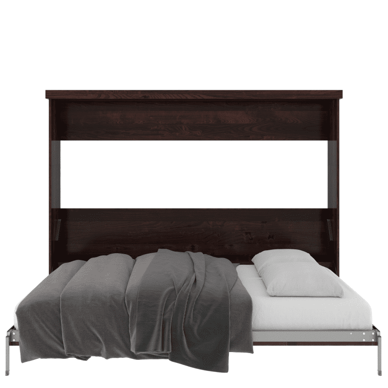 Queen Bed Horizontal Open Alder Dark