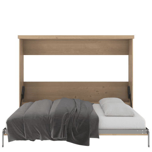 Queen Bed Horizontal Open Alder Unfinished