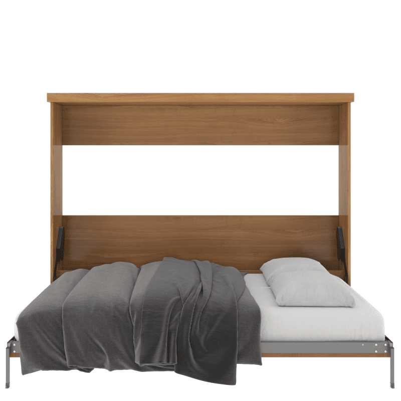 Queen Bed Horizontal Open Cherry Clear