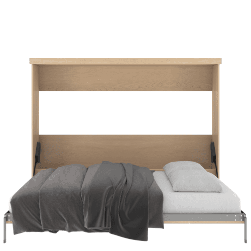 Queen Bed Horizontal Open Maple Clear