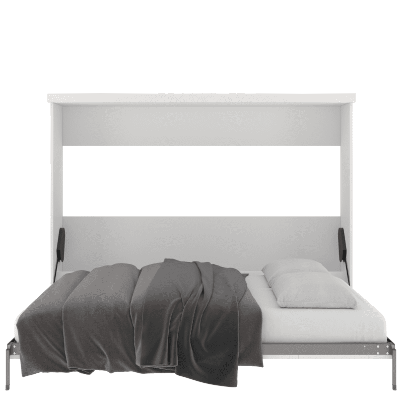 Queen Bed Horizontal Open Paint Grade White