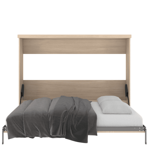 Queen Bed Horizontal Open White Oak natural