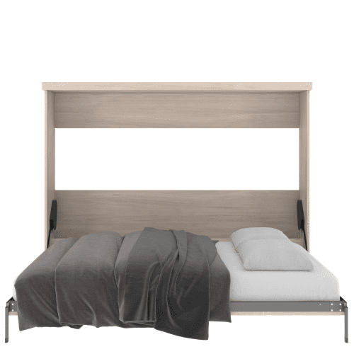 Queen Bed Horizontal Open White Oak unfinished