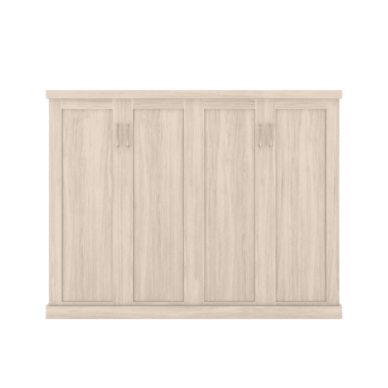 Queen Bed Shaker White Oak unfinished closed