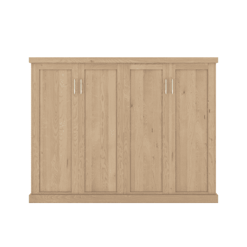 Queen Bed Shaker Alder Unfinished Closed