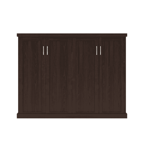 Queen Bed Shaker Maple Dark closed