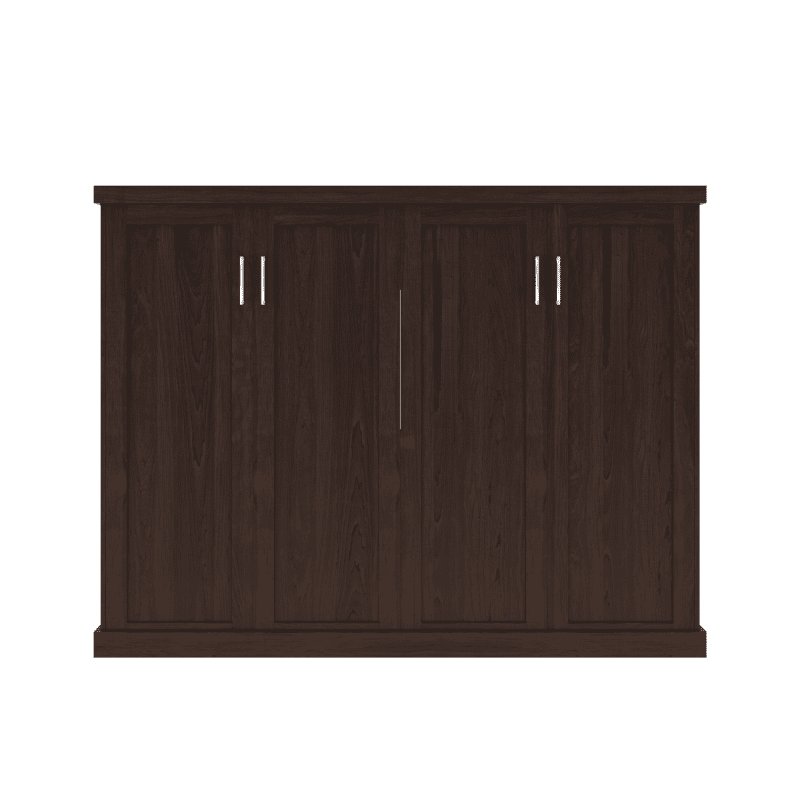 Queen Bed Shaker Maple Dark closed