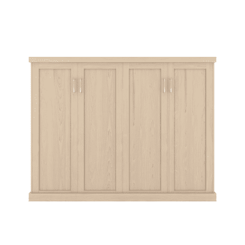 Queen Bed Shaker Maple Unfinished closed