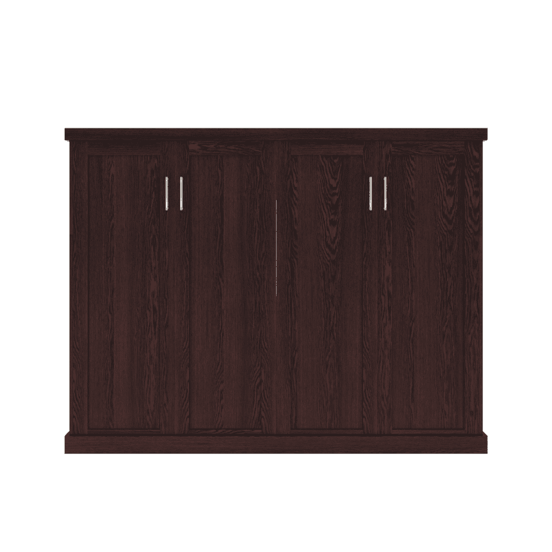 Queen Bed Shaker Oak Dark Closed