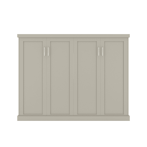 Queen Bed Shaker Paint Grade Dorian Grey closed