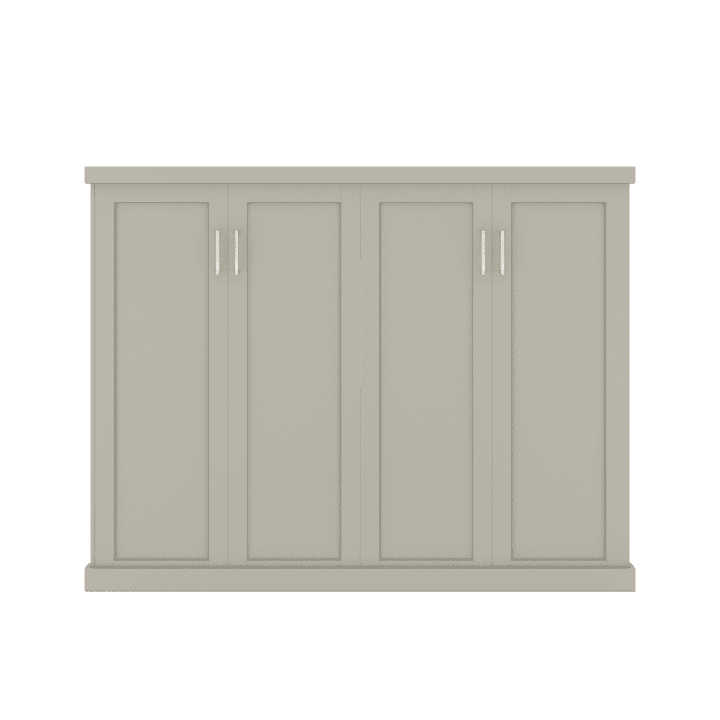 Queen Bed Shaker Paint Grade Dorian Grey closed