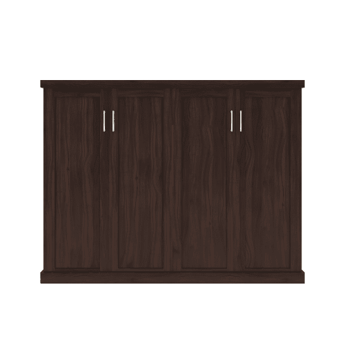 Queen Bed Shaker Walnut Dark closed