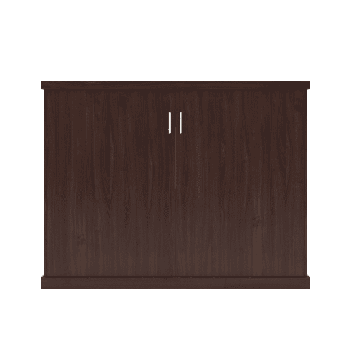 Queen Bed Slab Cherry Dark closed