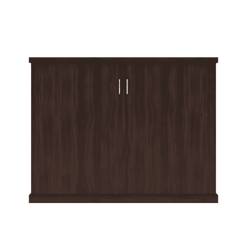 Queen Bed Slab Walnut Dark closed