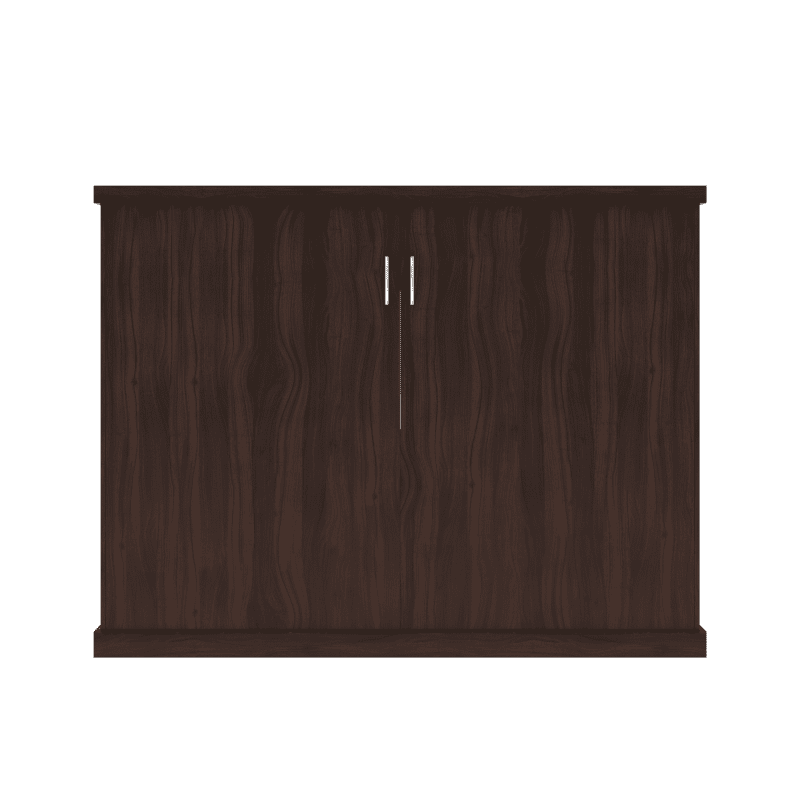 Queen Bed Slab Walnut Dark closed