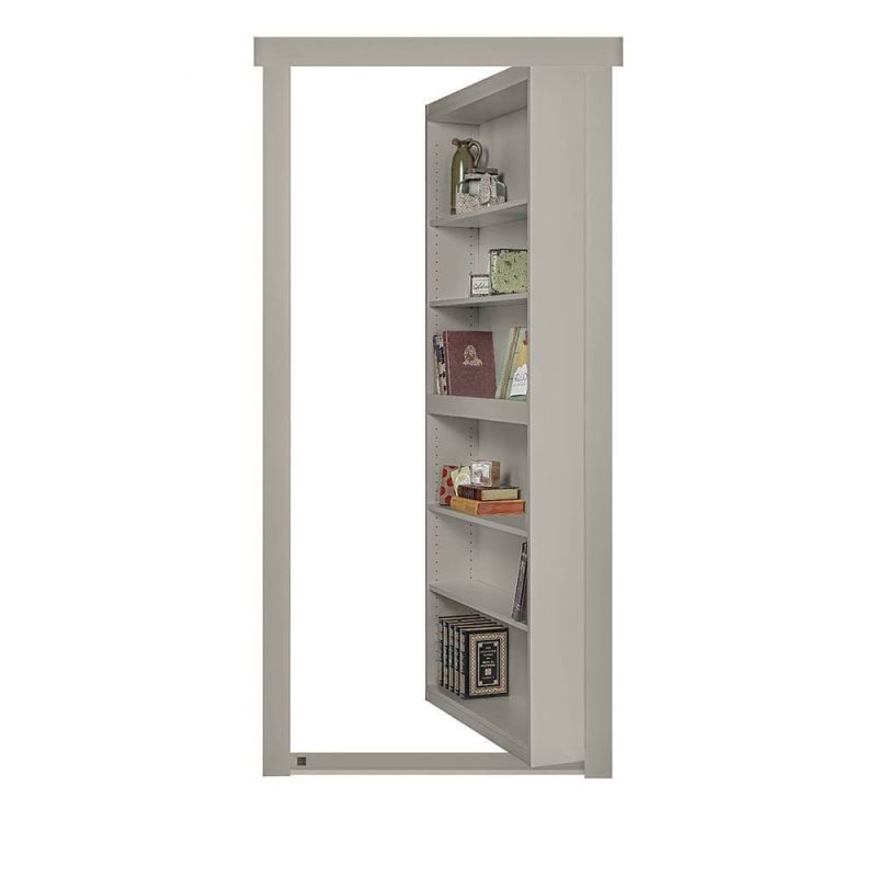 Single Flush Mount Paint Grade Hidden Bookcase Door - Murphy Door, Inc.