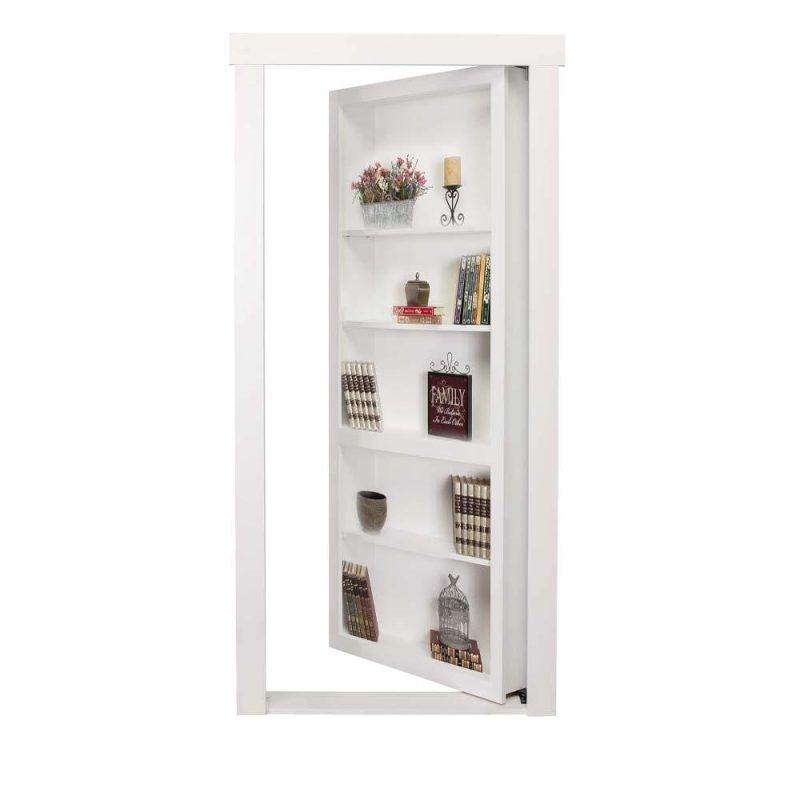 Single Flush Mount Paint Grade Hidden Bookcase Door - Murphy Door, Inc.